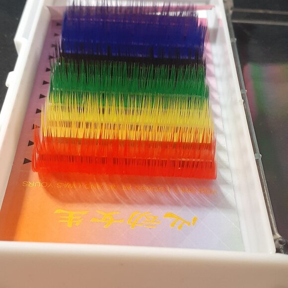 NEW! Multicolor Eyelashes - 20mm - 6 Colors - Eyelash Extensions - Lot of 2 SETS - Picture 9 of 10